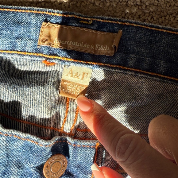 Abercrombie & Fitch Distressed Blue Flare Jeans - Picture 4 of 7